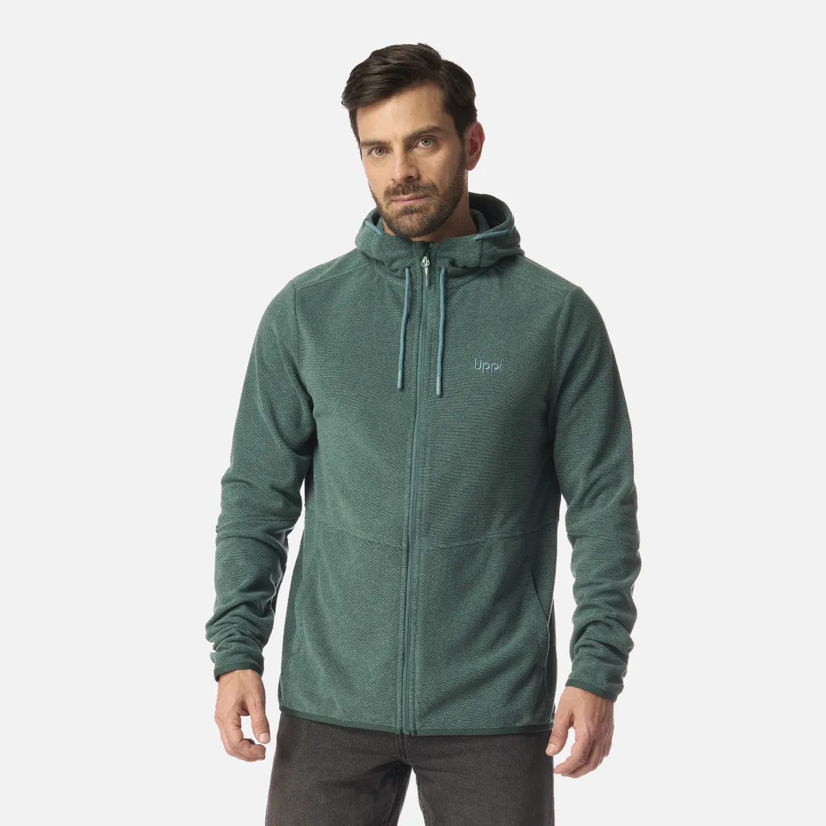 LIPPI - Polar Hombre Stripes Nano-F Full Zip Hoody Petroleo Lippi