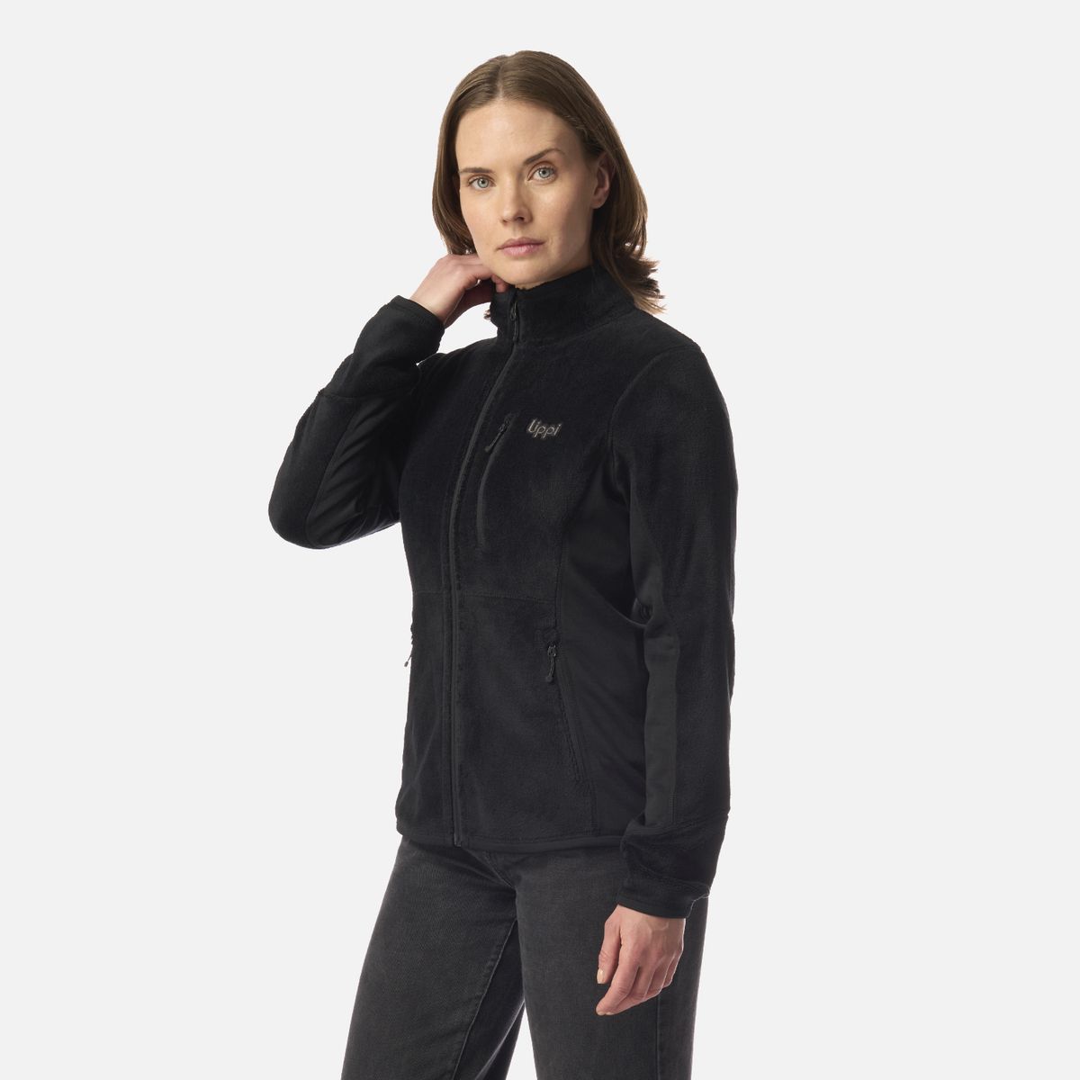 LIPPI - Polar Mujer Numan Shaggy-Pro Jacket Negro Lippi
