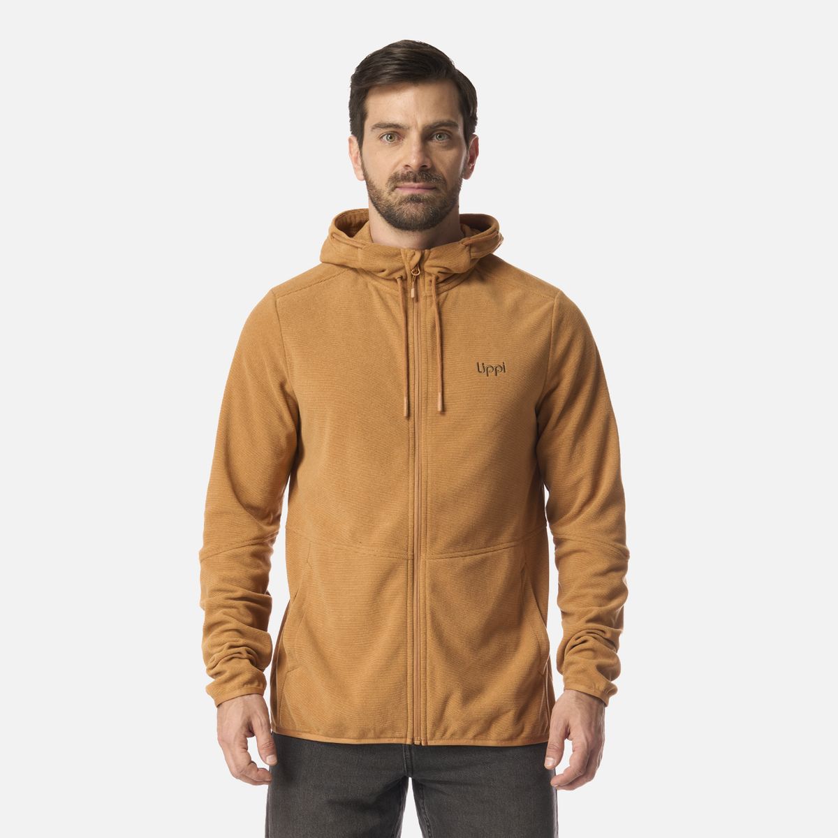 LIPPI - Polar Hombre Stripes Nano-F Full Zip Hoody Cafe Claro Lippi