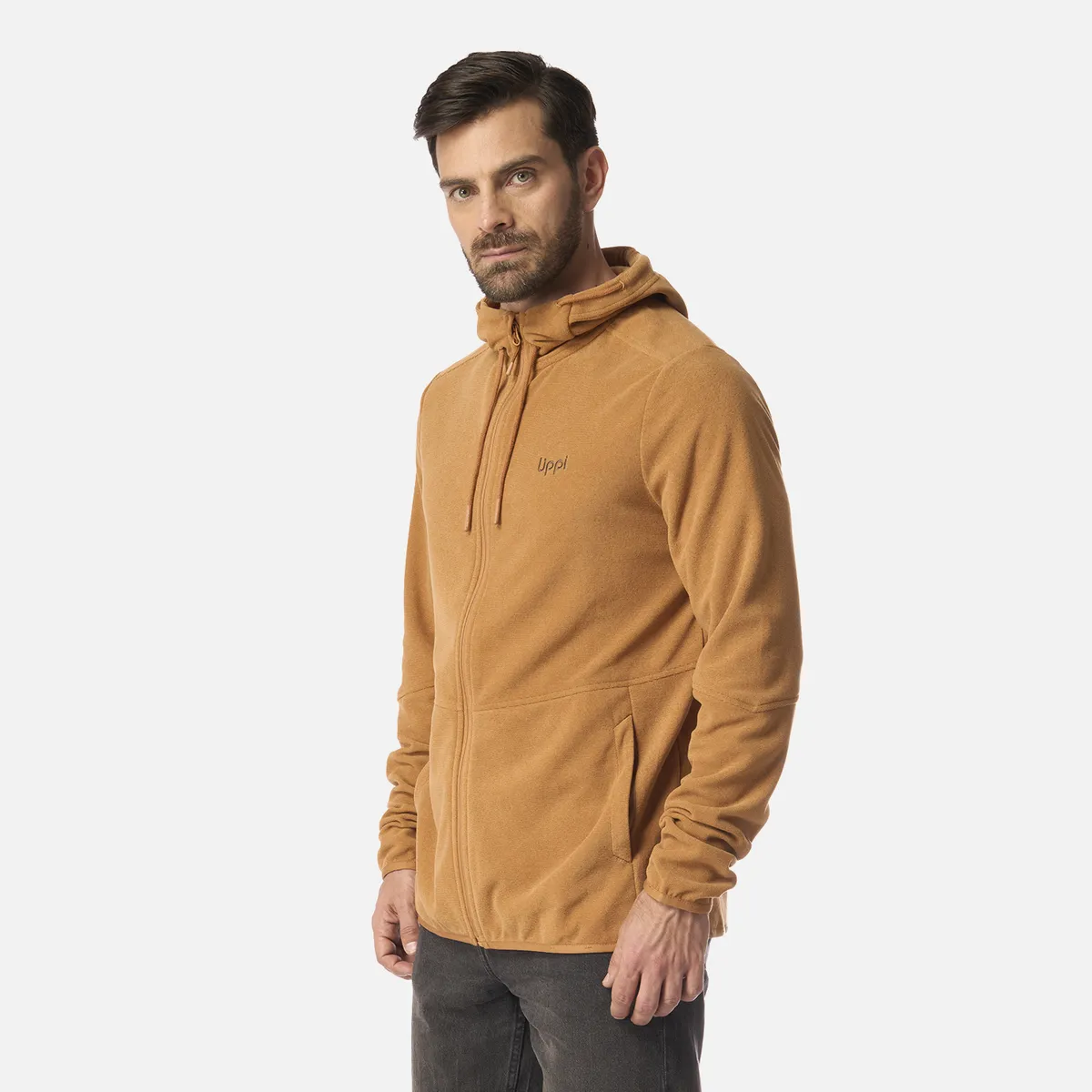 LIPPI - Polar Hombre Stripes Nano-F Full Zip Hoody Cafe Claro Lippi