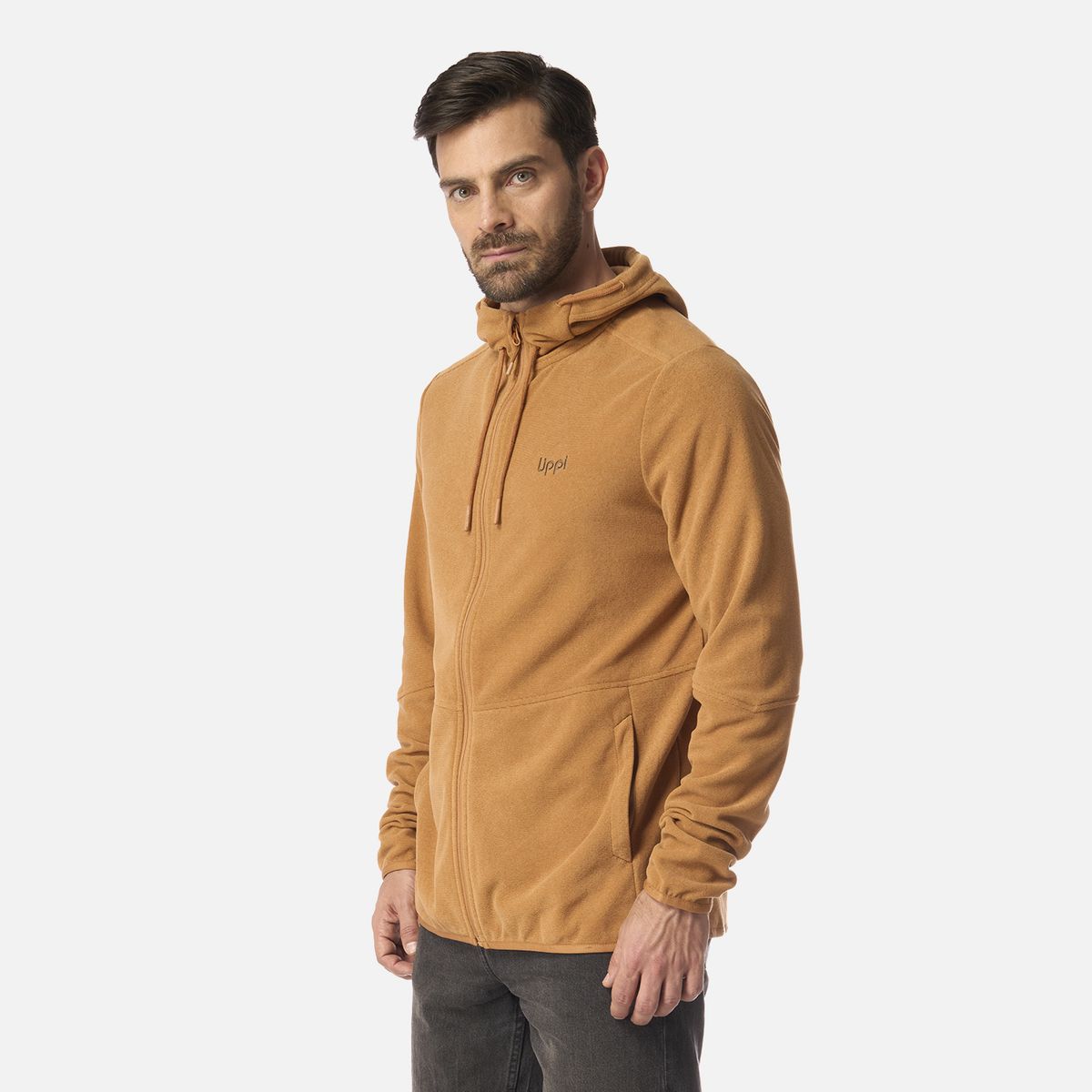 LIPPI - Polar Hombre Stripes Nano-F Full Zip Hoody Cafe Claro Lippi
