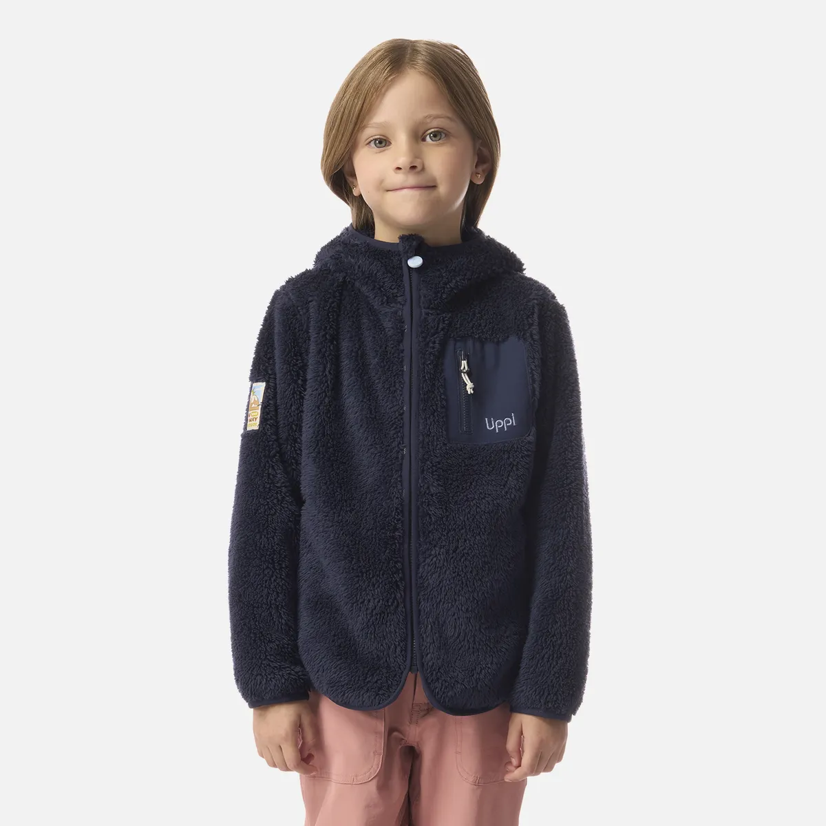 LIPPI - Polar Niña Bear Shaggy-Pro Hoody Jacket Azul Marino Lippi