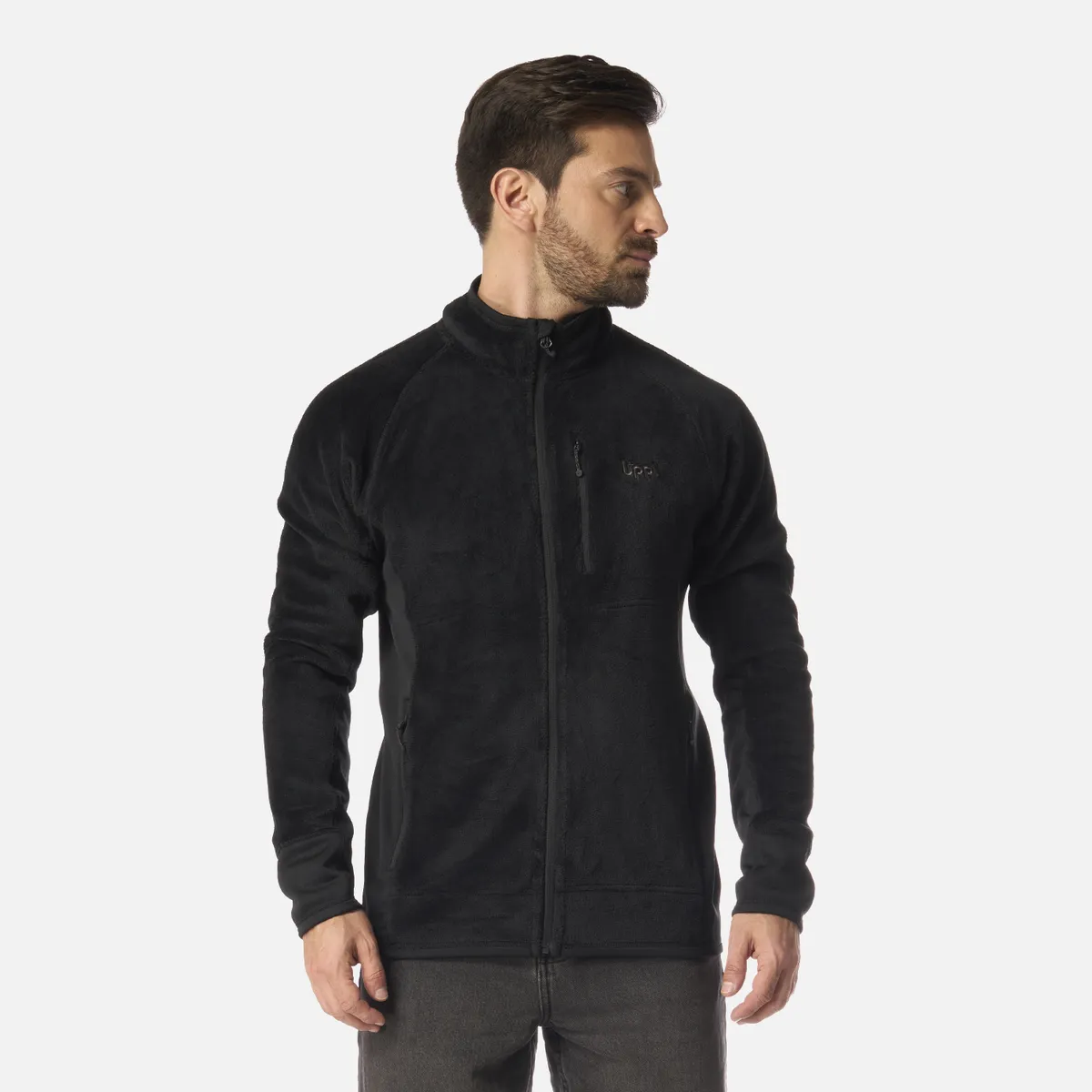 LIPPI - Polar Hombre Numan Shaggy-Pro Jacket Negro Lippi