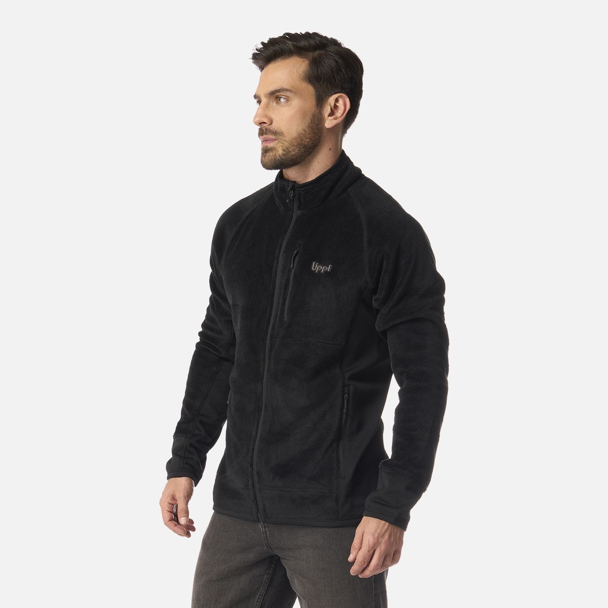 LIPPI - Polar Hombre Numan Shaggy-Pro Jacket Negro Lippi
