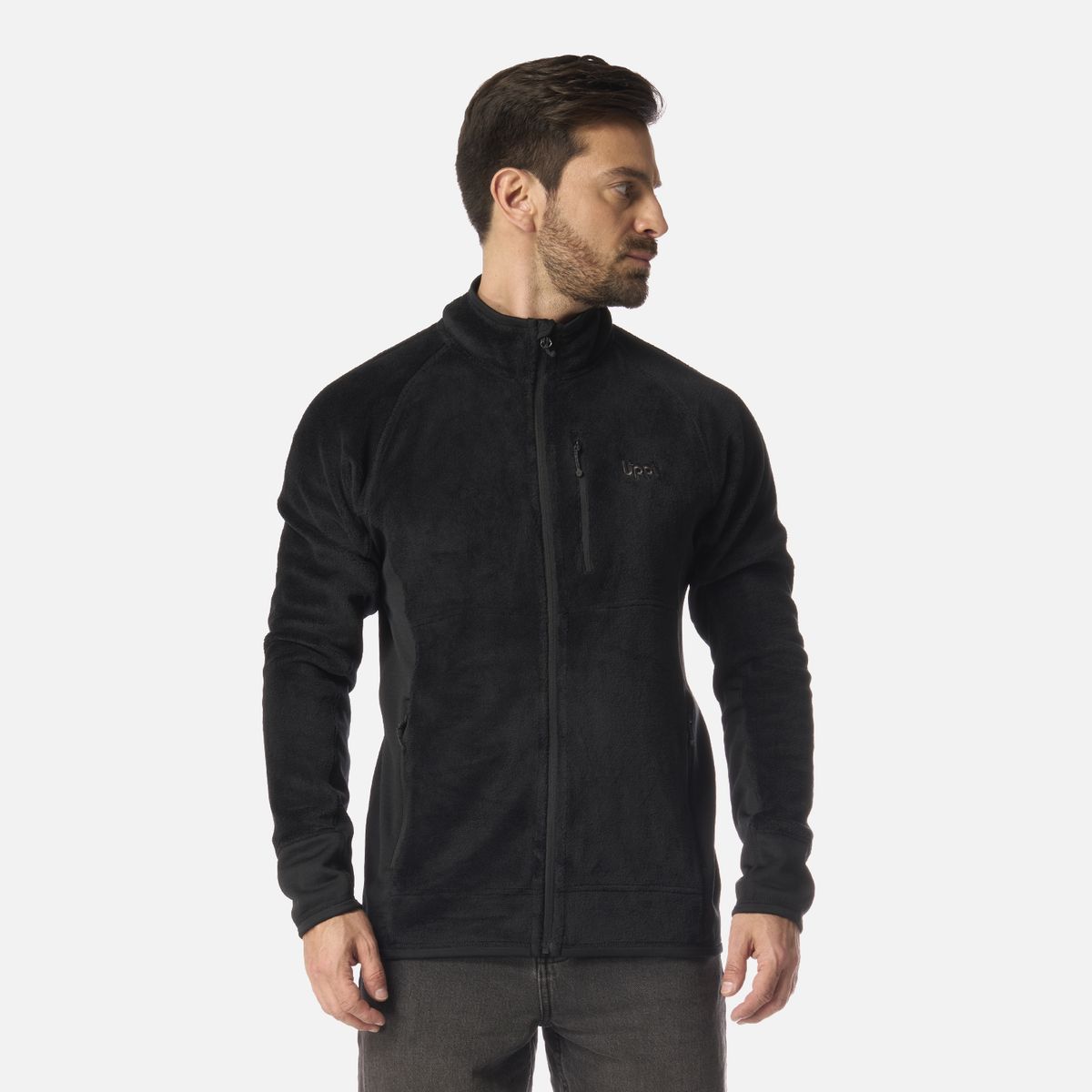LIPPI - Polar Hombre Numan Shaggy-Pro Jacket Negro Lippi