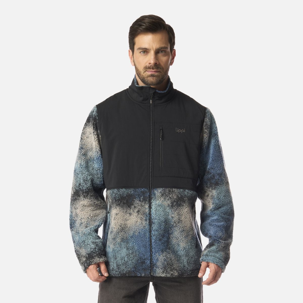 LIPPI - Polar Hombre Glaciar Sherpa-Pro Jacket Print Negro Lippi