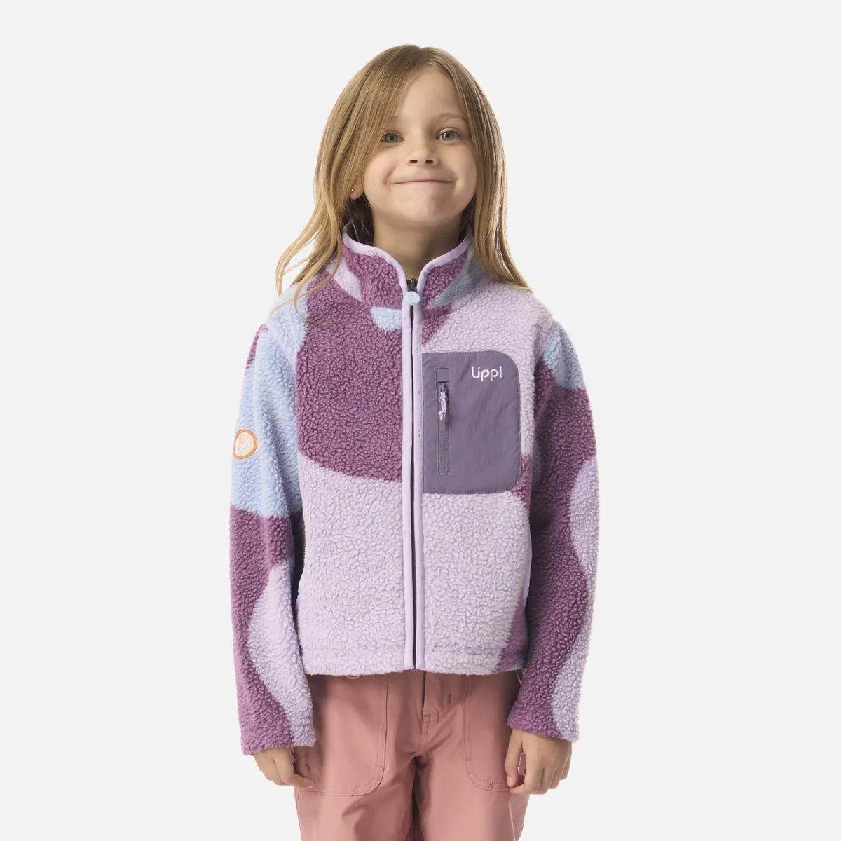 LIPPI - Polar Niña Glaciar Sherpa-Pro Jacket Print Purpura Lippi