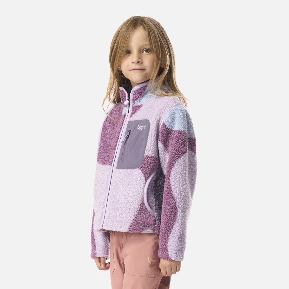 LIPPI - Polar Niña Glaciar Sherpa-Pro Jacket Print Purpura Lippi