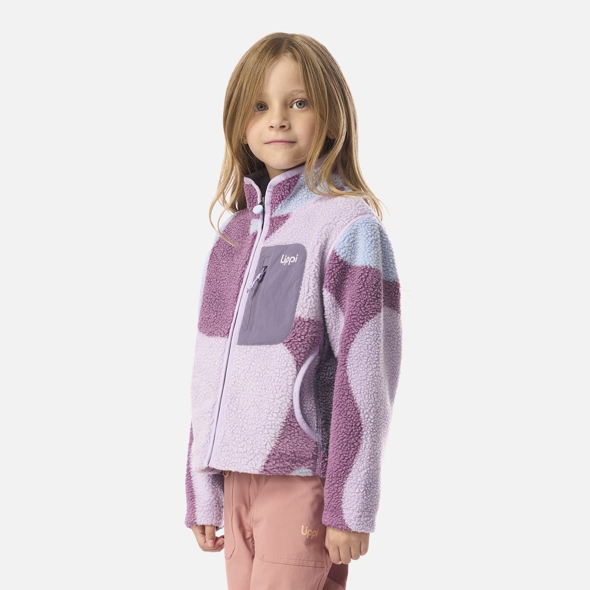 LIPPI - Polar Niña Glaciar Sherpa-Pro Jacket Print Purpura Lippi
