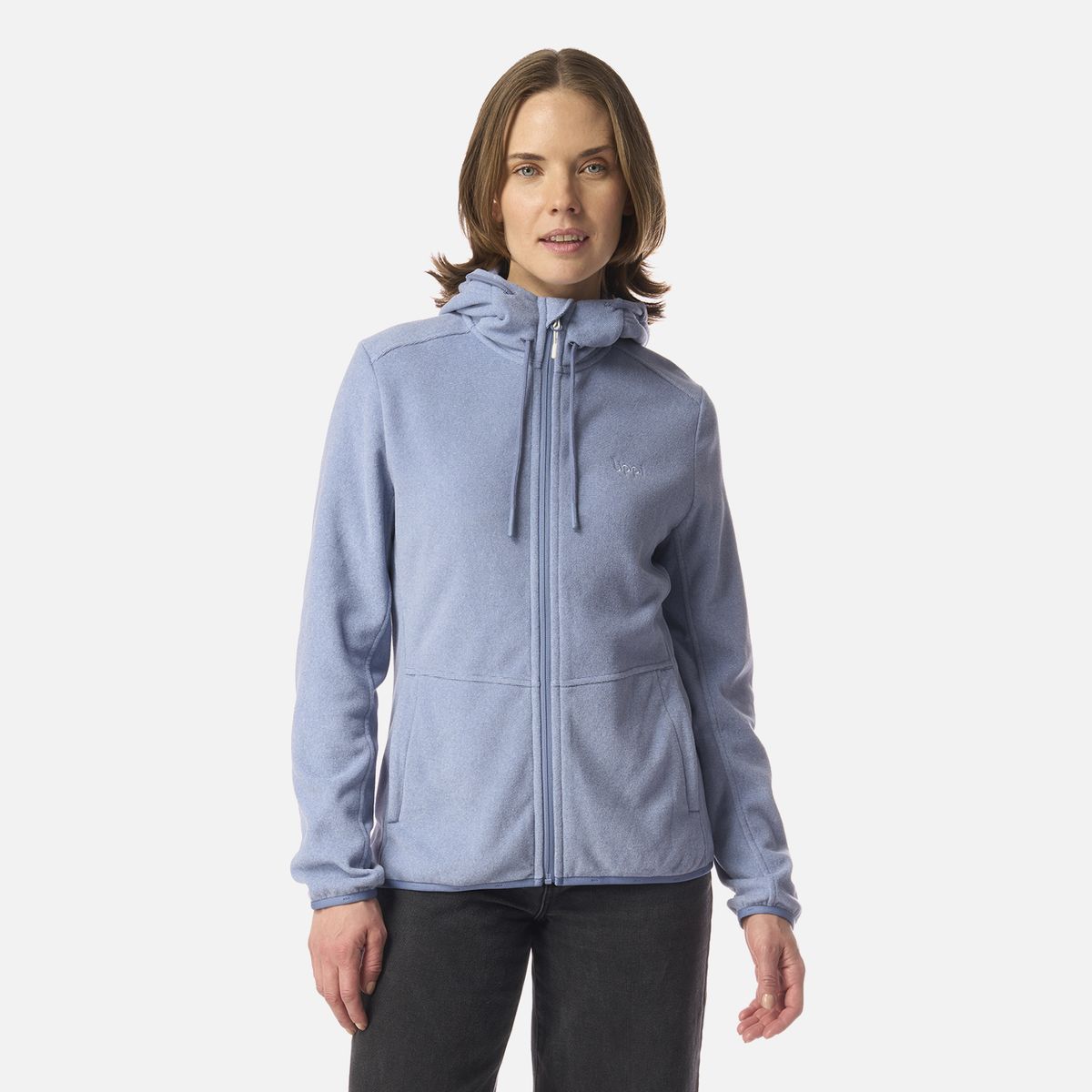 LIPPI - Polar Mujer Stripes Nano-F Full Zip Hoody Azul Piedra Lippi