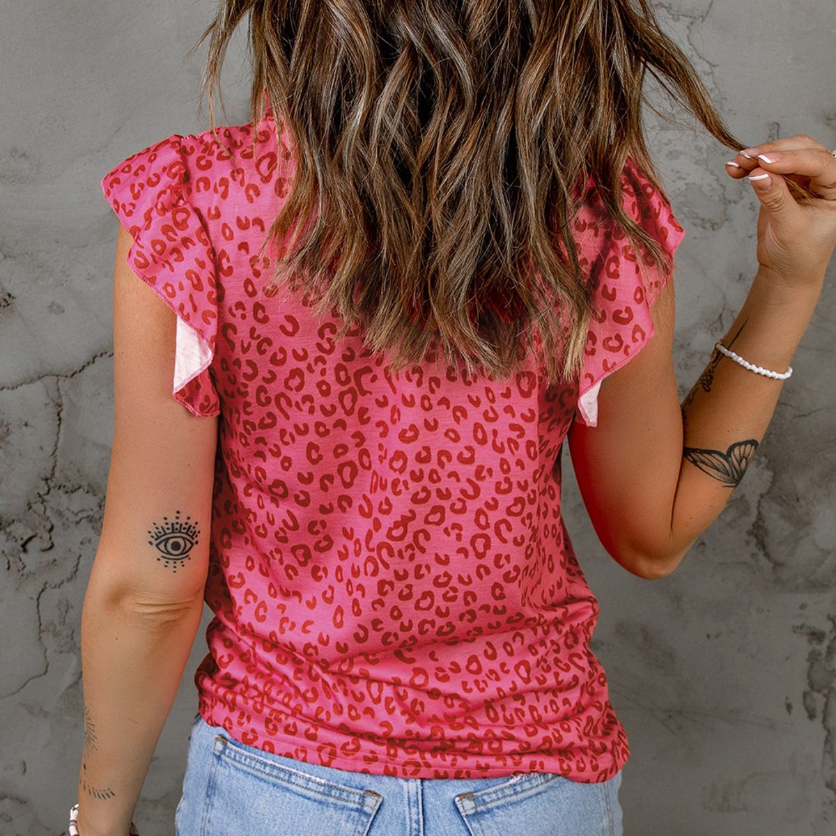 ARRAKASTA - Top fucsia animal print
