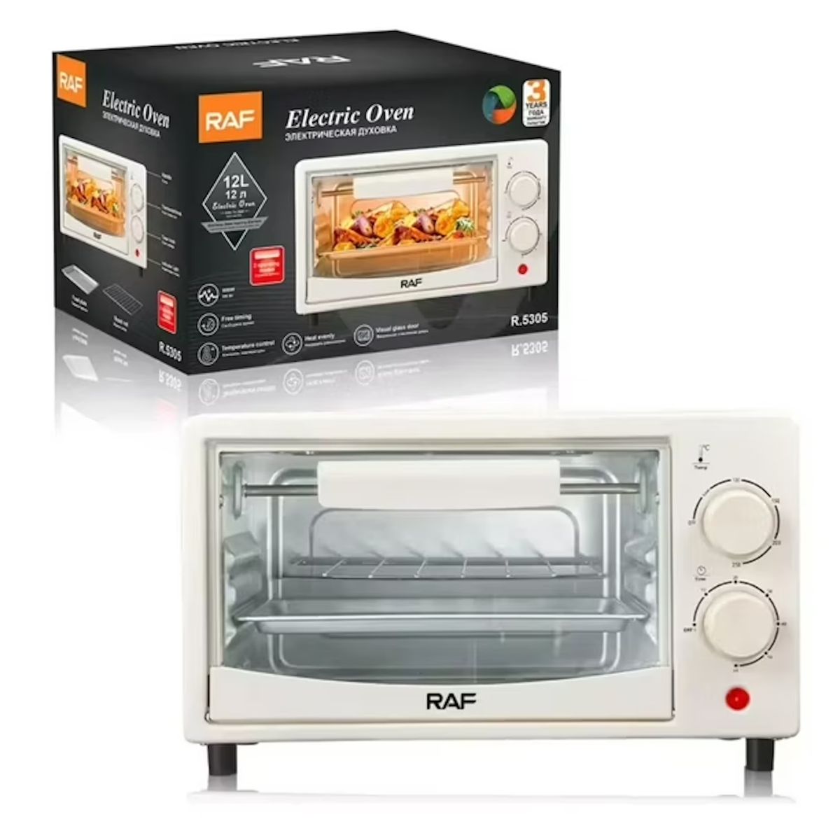 GENERICO - Mini Horno Eléctrico De Mesa 7 L Hornear Asar Y Tostar