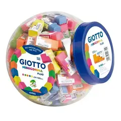 GIOTTO - Pote Mini Goma Fluor Escolar De 120 Unidades