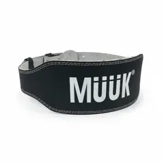 MUUK - CINTURON DE PESAS CUERO NEGROBLANCO XL