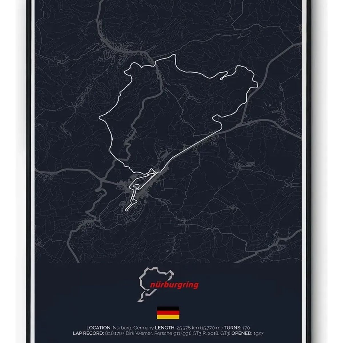 GENERICO - Cuadro Circuito Nürburgring Nordschleife Alemania