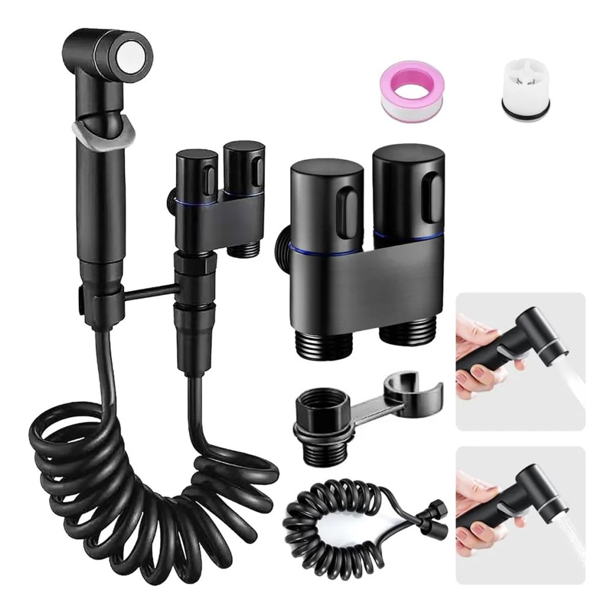 GENERICO - Ducha Bidet Arabe Acero Inoxidable Baño Wc Inodoro Negro BELUG