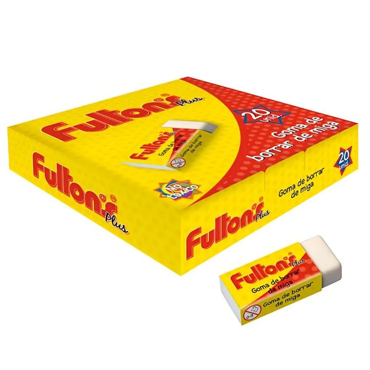 FULTONS - Caja De Goma De Borrar De Miga Fultons 20 Unid