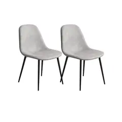 HABITA2 CHILE - Pack 2 Sillas de Comedor Gamuza Black Murcia