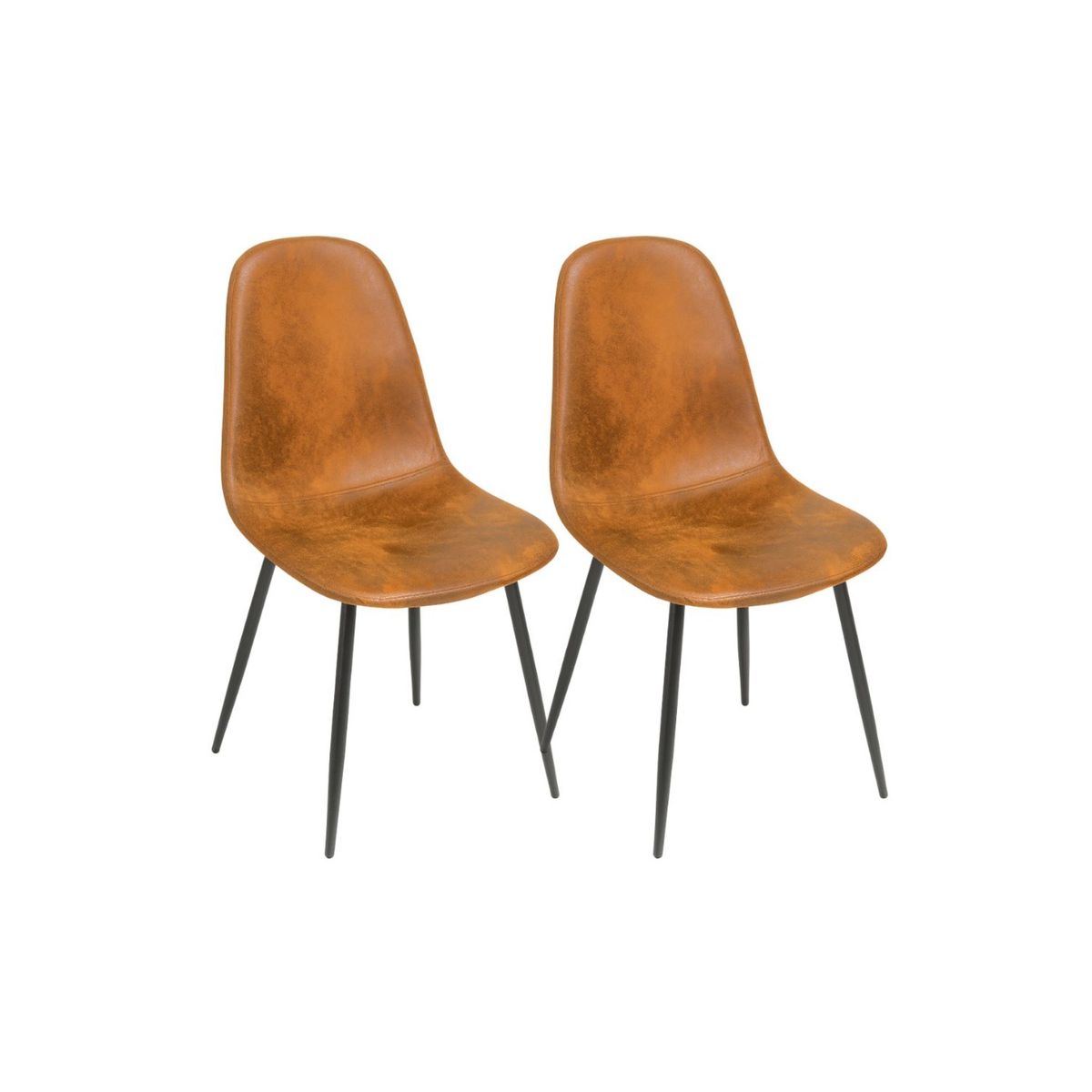 HABITA2 CHILE - Pack 2 Sillas de Comedor Gamuza Black Murcia