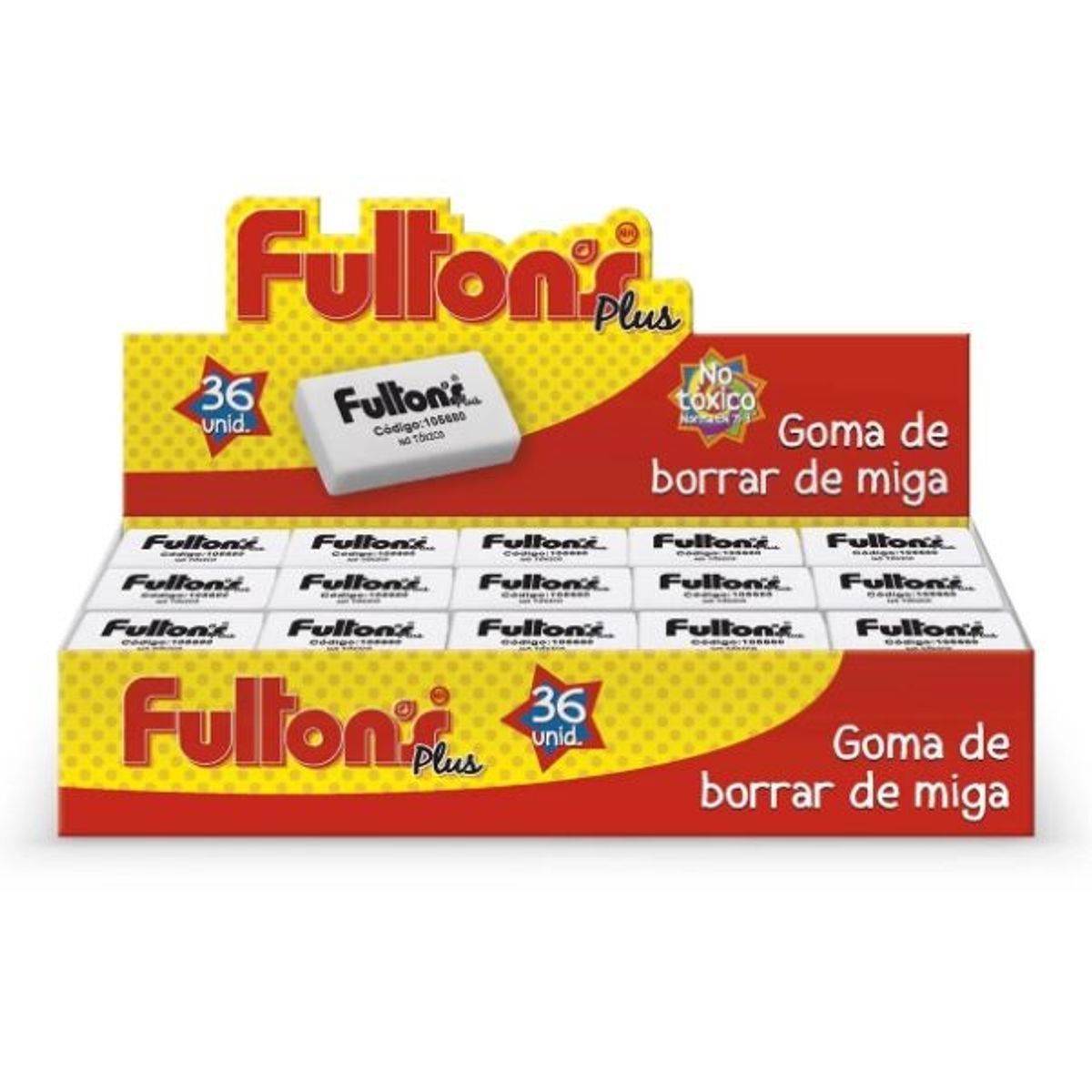 FULTONS - CAJA GOMA DE BORRAR MIGA PEQUEÑA 36 UNID FULTONS