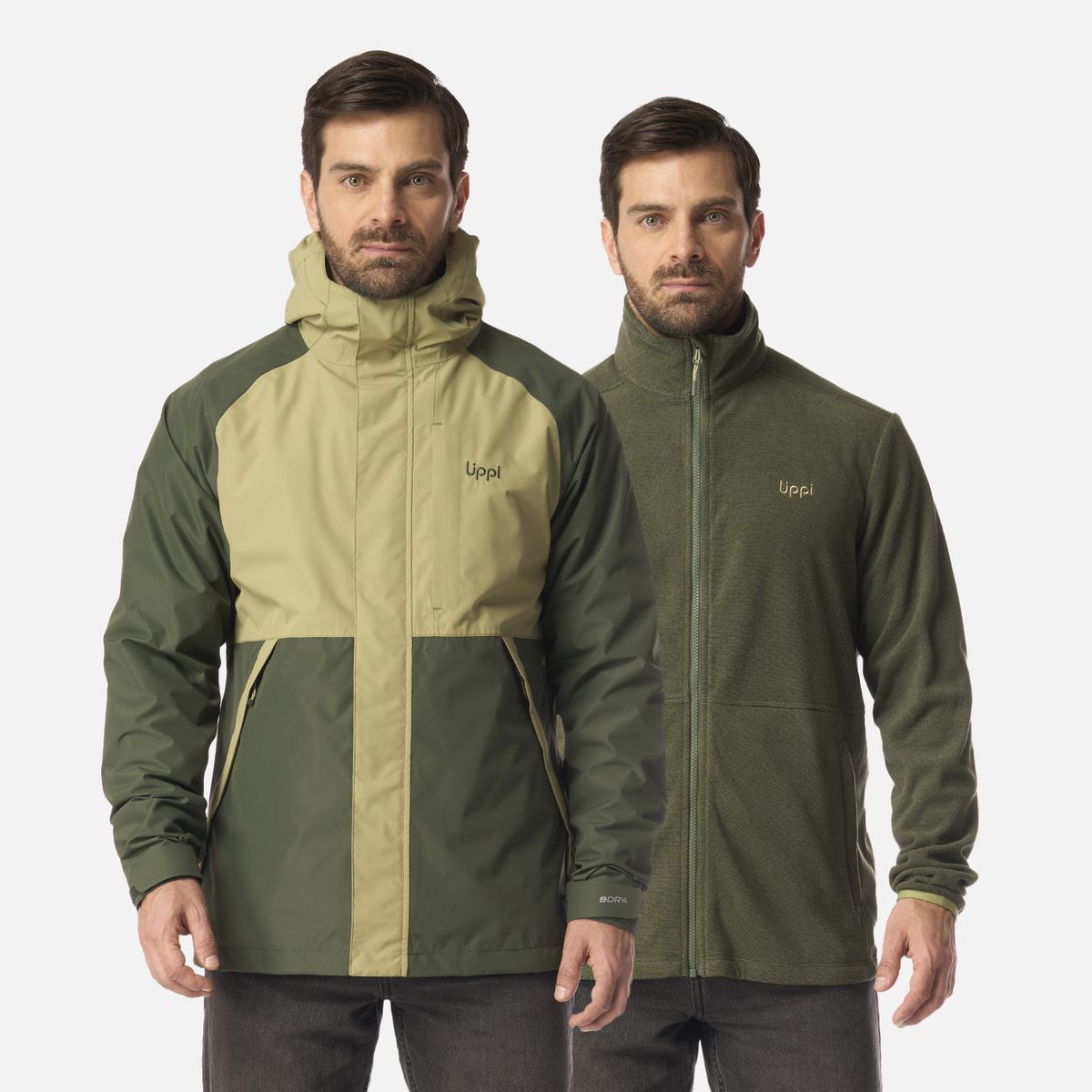 LIPPI - Chaqueta Hombre Lake Fusion 3 B-Dry Jacket Verde Militar Lippi