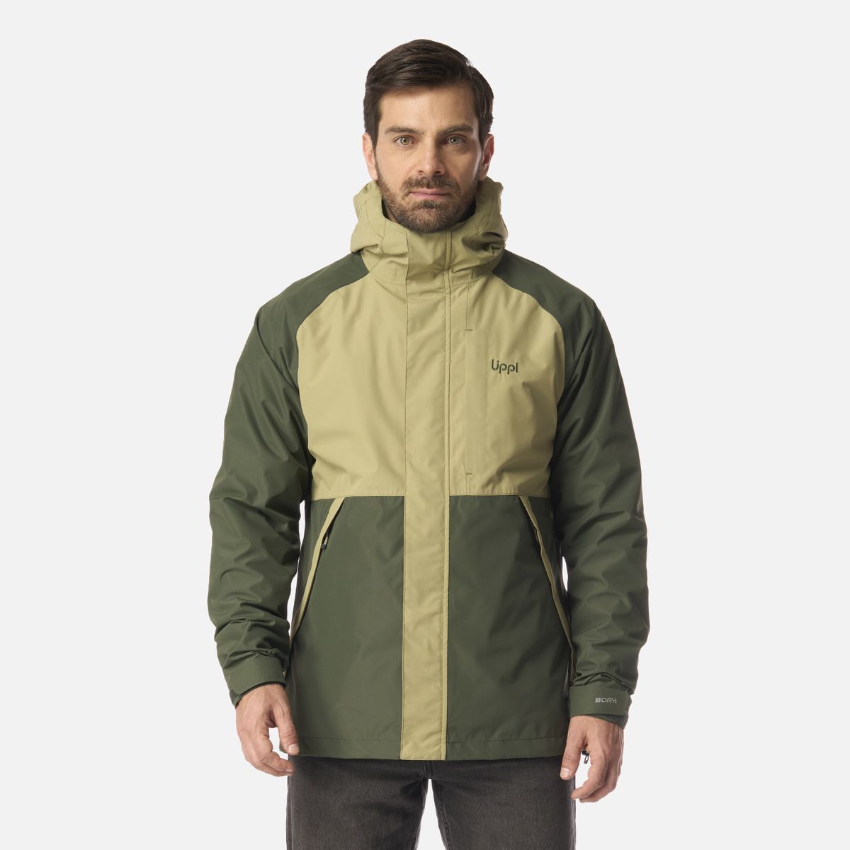LIPPI - Chaqueta Hombre Lake Fusion 3 B-Dry Jacket Verde Militar Lippi