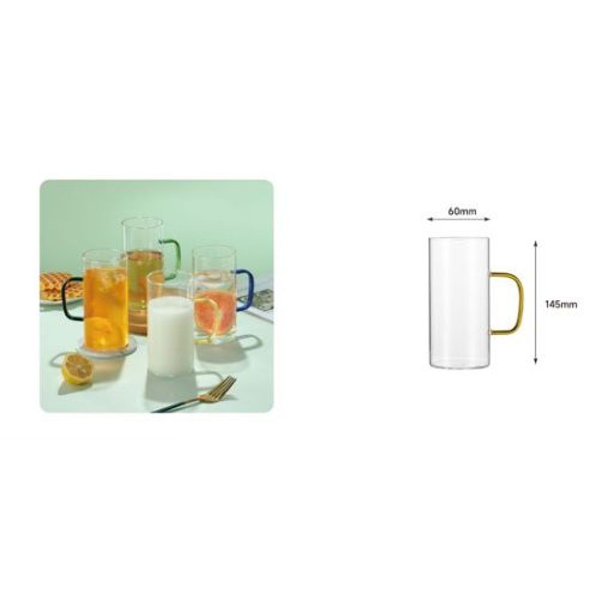 GENERICO - VASO DE VIDRIO SET X4 480ML