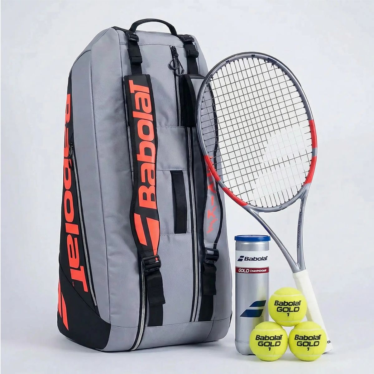 BABOLAT - PACK TENIS BABOLAT RAQUETA STRIKE GEN4 GRIP 3 + BOLSO STRIKE RH6 + TARRO CHAMP