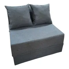 RECUTEX - SOFA CAMA ESPUMA GREY PREMIUM 190X150X18 2 PLAZAS