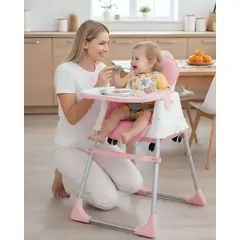 GENERICO - Silla de Comer para Bebé Multifuncional 3 en 1 Rosa