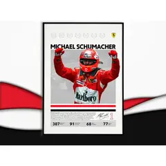 GENERICO - Cuadro Michael Schumacher Récord En F1 Fórmula 1 + Marco