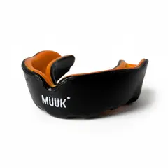 MUUK - PROTECTOR BUCAL DE SILICONA SIMPLE ADULTO NEGRONARANJO