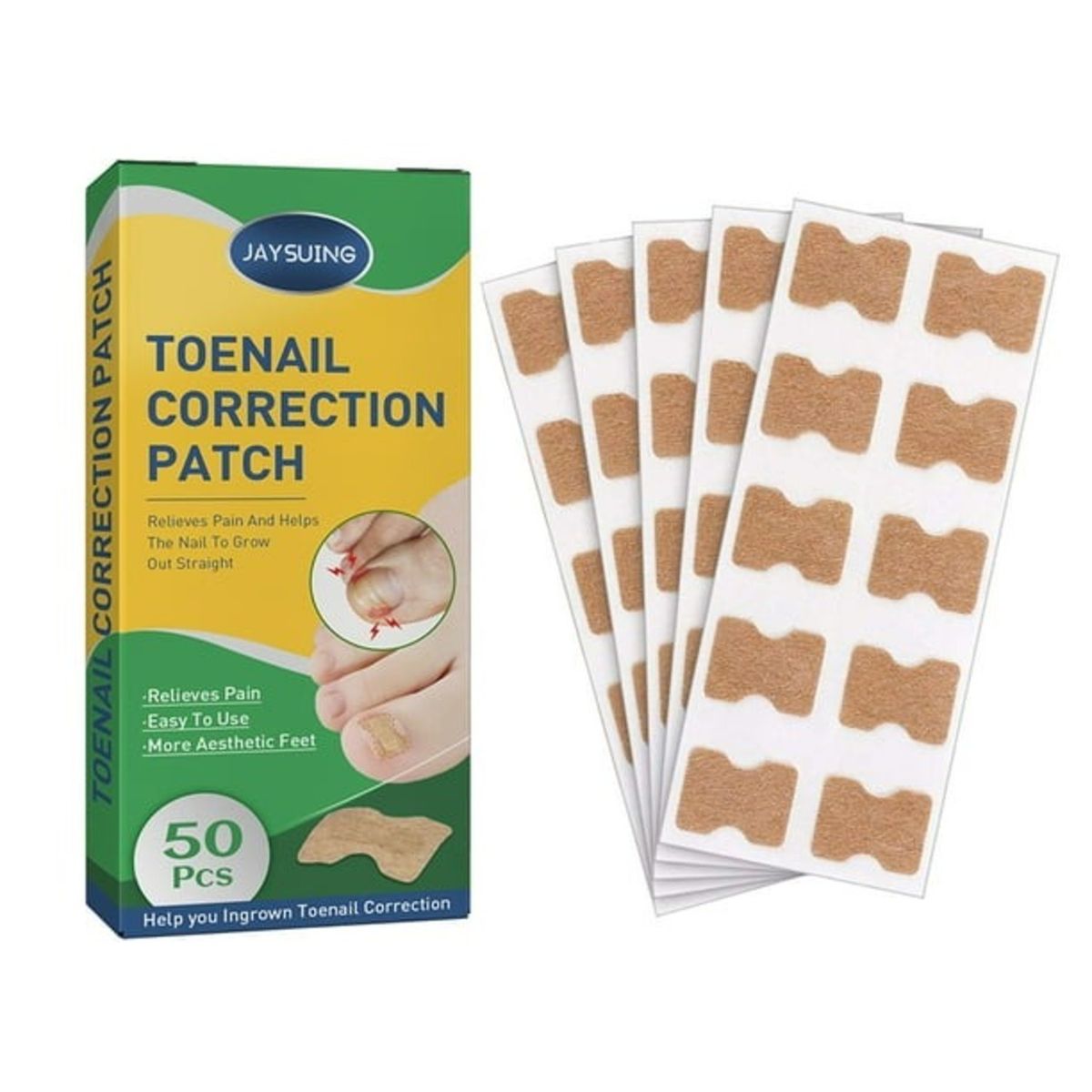 GENERICO - PACK X3 PEGATINA DE CORRECCIÓN DE INCRUSTACIONES DE DEDOS DEL PIE