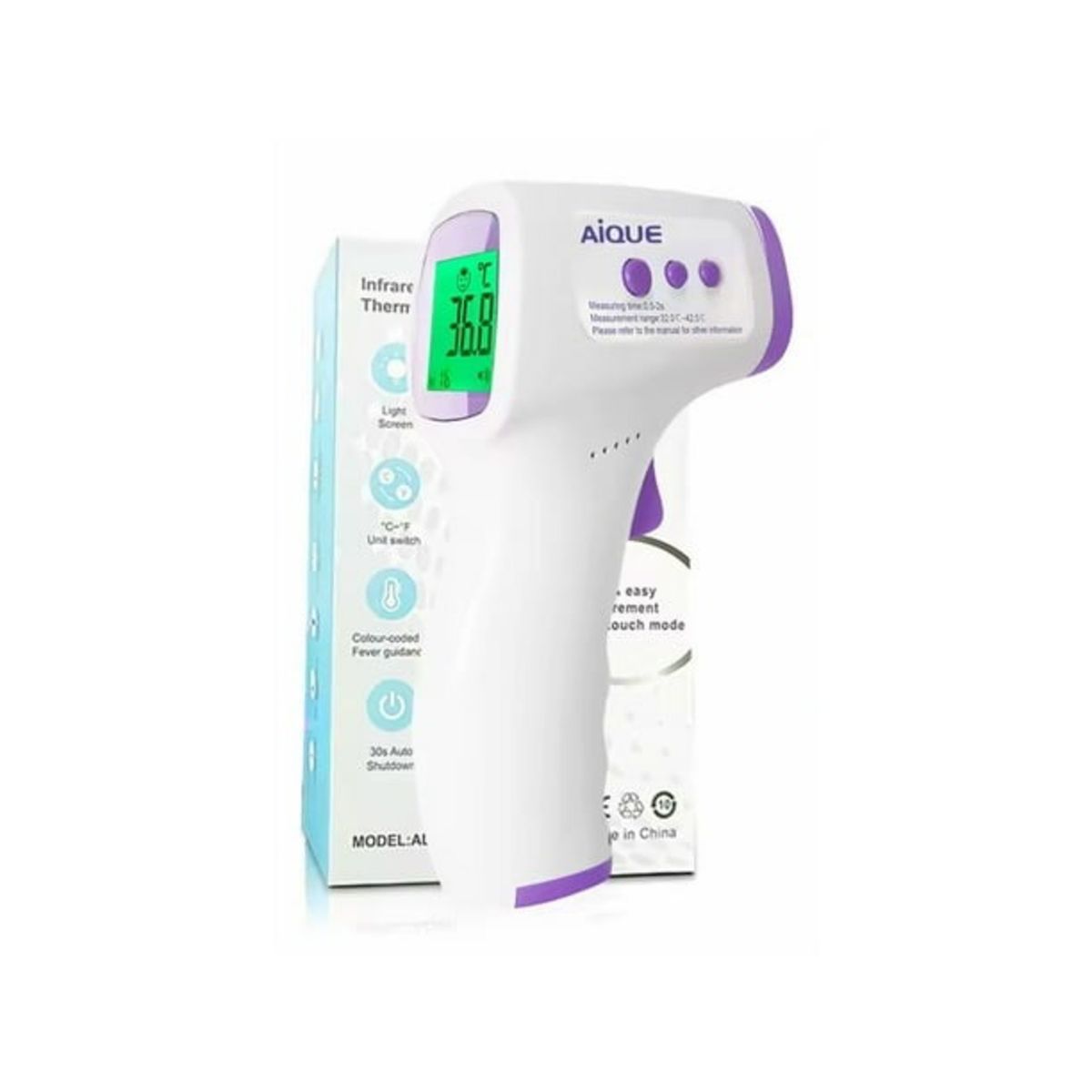 GENERICO - TERMOMETRO DIGITAL INFRARROJO AIQUE PORTATIL SIN CONTACTO