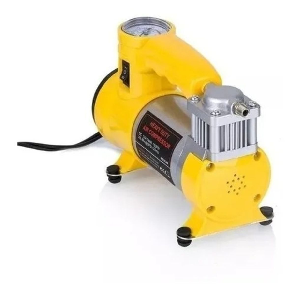 GENERICO - COMPRESOR AIRE VEHICULOS CICLAS INFLADOR 2 CILINDROS AMARILLO 12V