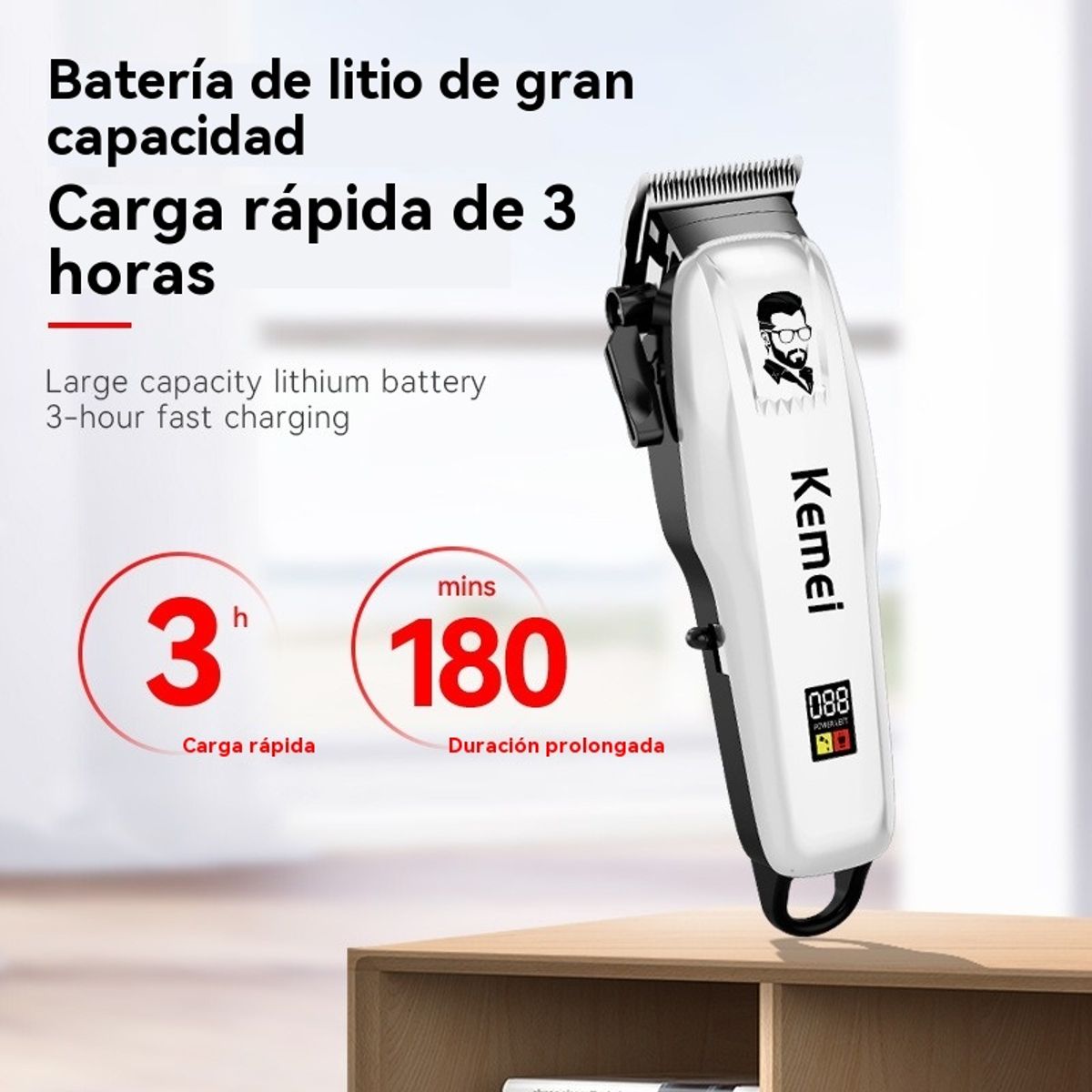 GIOIO - Cortapelo Eléctrico Profesional para Rapar la Cabeza