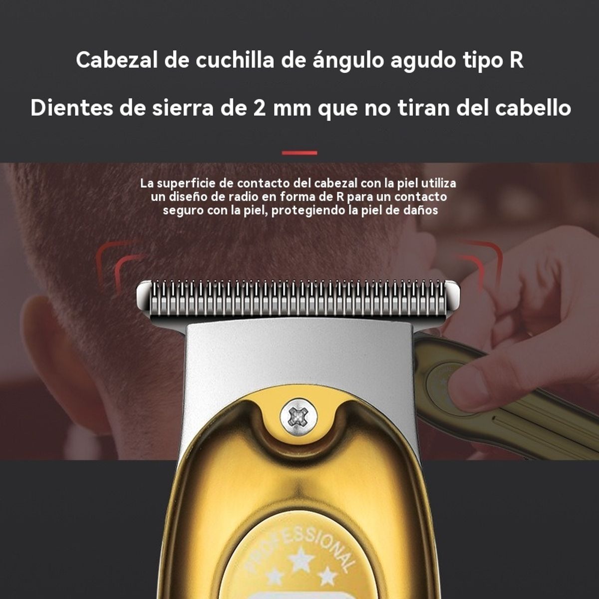 GIOIO - Cortapelo con Autofilado para Fade Recargable USB