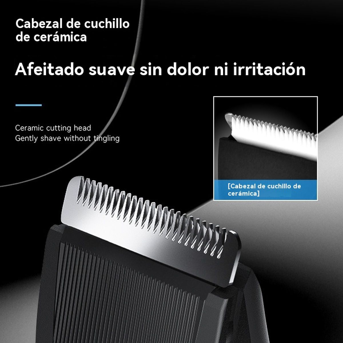 GIOIO - Cortapelo Impermeable Multifunción con Base de Carga