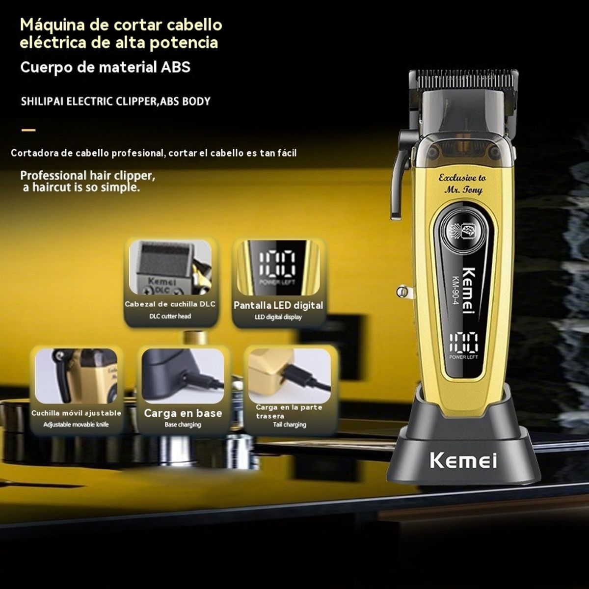 GIOIO - Cortapelo Profesional sin Escobillas con Pantalla Digital