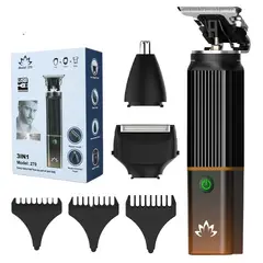 GIOIO - Kit de Corte 3 en 1 para Hombre Diseño Barba y Vello Nasal