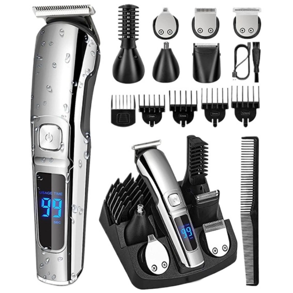 GIOIO - Kit de Afeitado Impermeable Multifunción para Hogar Hombre