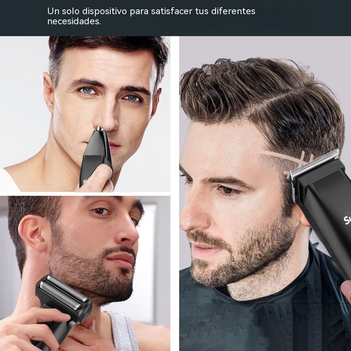 GIOIO - Kit 3 en 1 para Hombre Afeitado Diseño y Vello Nasal