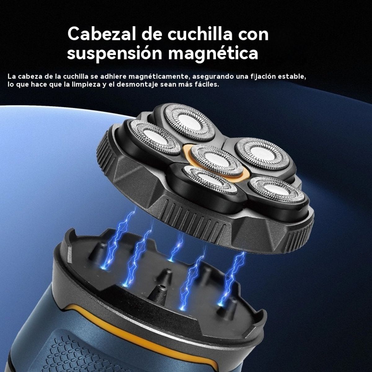GIOIO - Máquina para Rapar Recargable 6 en 1 con 6 Cabezales