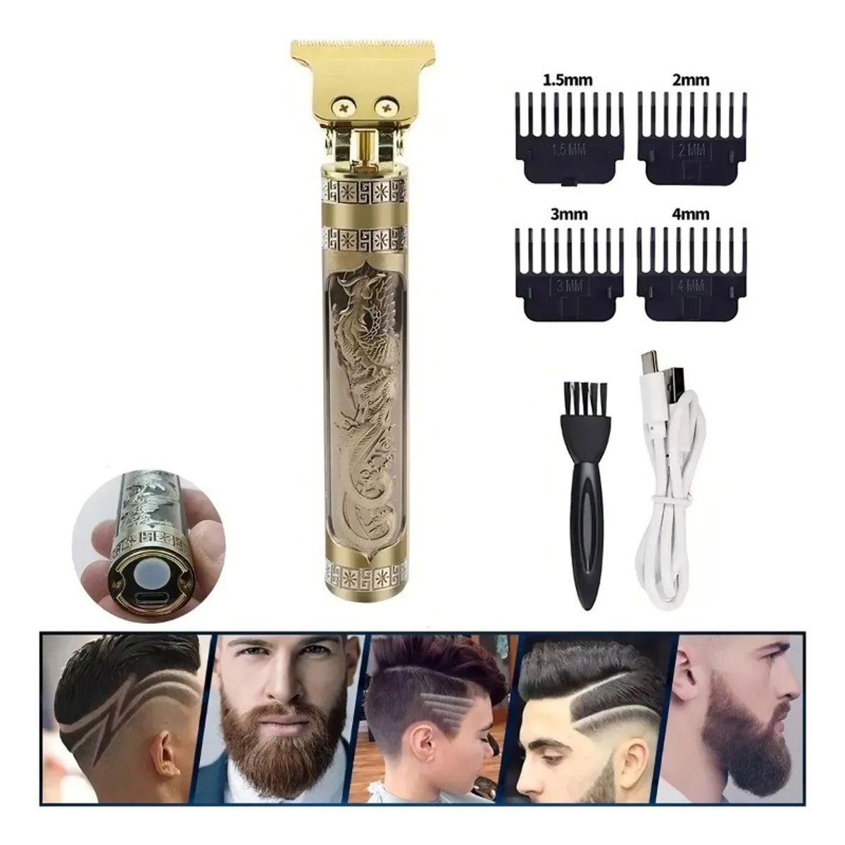 GIOIO - Máquina Para Cortadora Cabello De Pelo Usb Hair Trimmer Pro