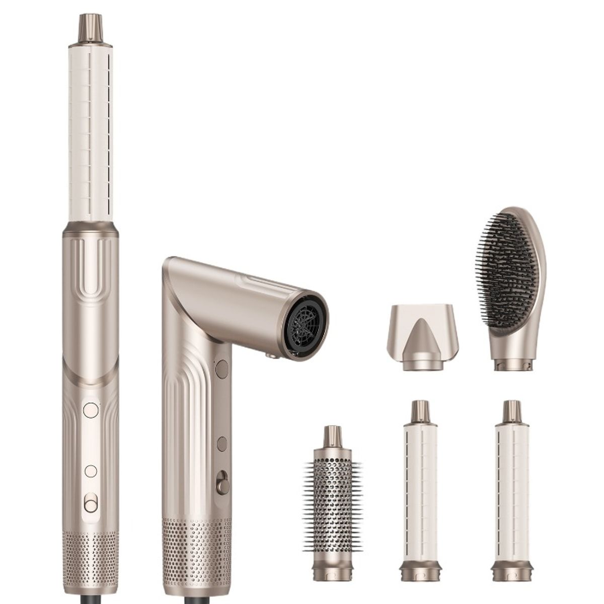 GIOIO - Secador Plegable 5 en 1 con Iones y Aire para Rizar