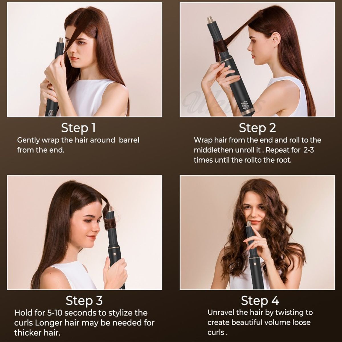 GIOIO - Cepillo Secador 5 en 1 con Iones y Moldeador de Aire