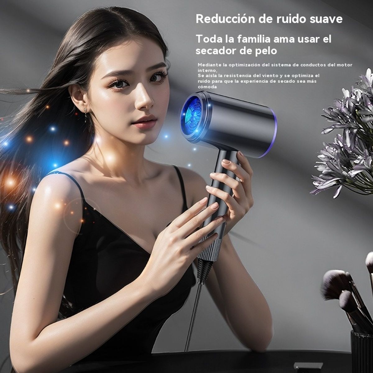 GIOIO - Secador con Luz Azul y Iones de Alta Potencia