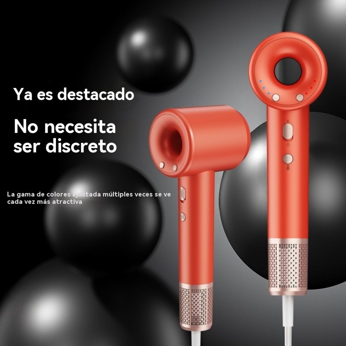 GIOIO - Secador de Pelo Potente Luz Azul Iones Aire Frío Caliente