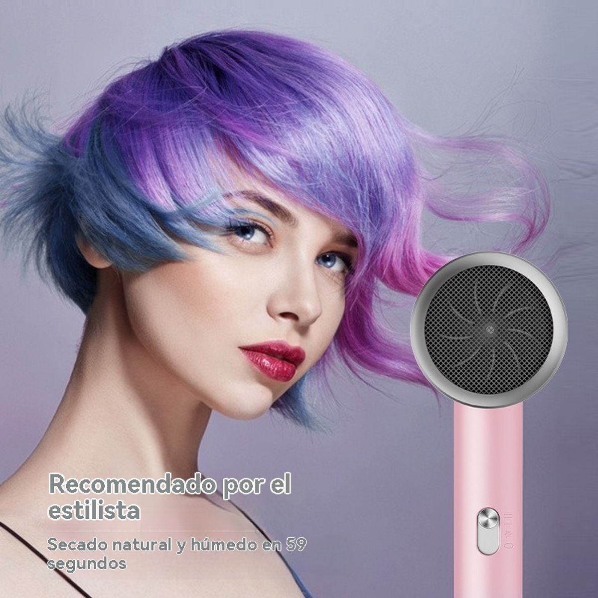 GIOIO - Secador de Pelo Alta Velocidad Luz Azul Iones para Cuidado