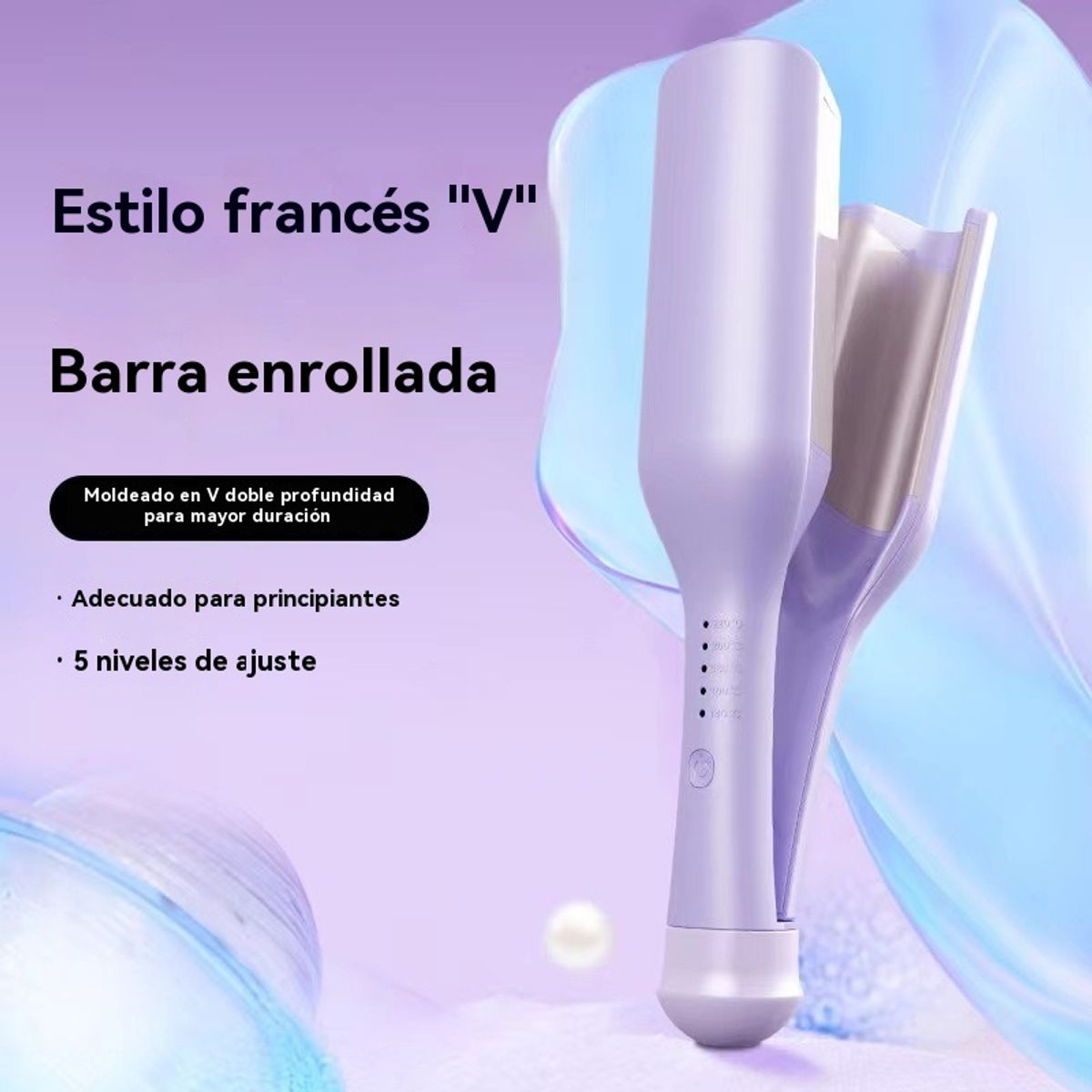 GIOIO - Rizador 32mm para Rulos Huevo French Ondas y Cuidado